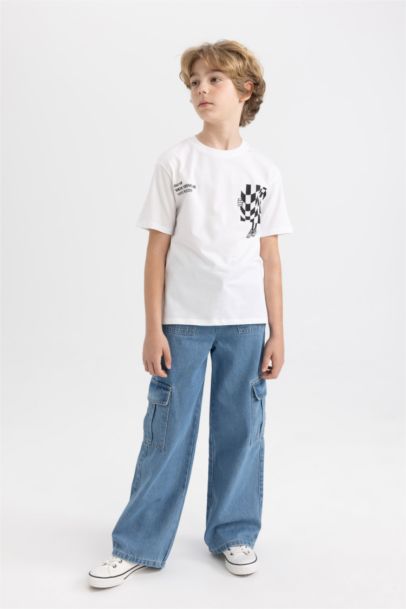 Boy Crew Neck Printed Short Sleeve T-Shirt