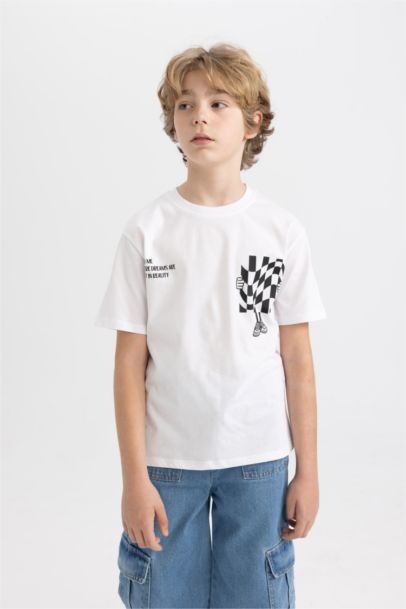Boy Crew Neck Printed Short Sleeve T-Shirt