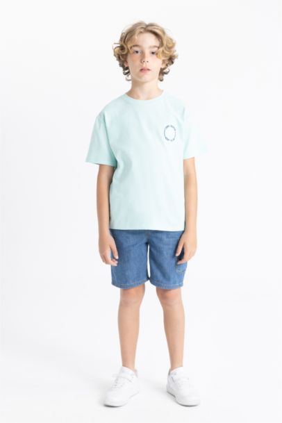 Boy Crew Neck Printed Short Sleeve T-Shirt