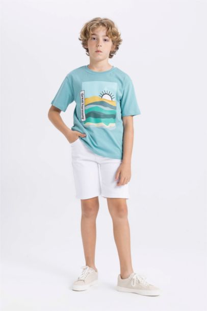 Boy Crew Neck Printed Short Sleeve T-Shirt