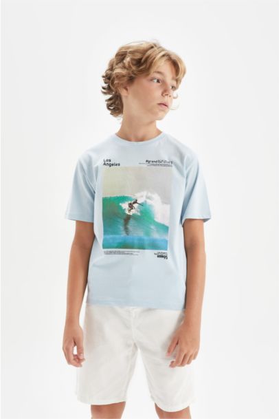 Boy Crew Neck Printed Short Sleeve T-Shirt