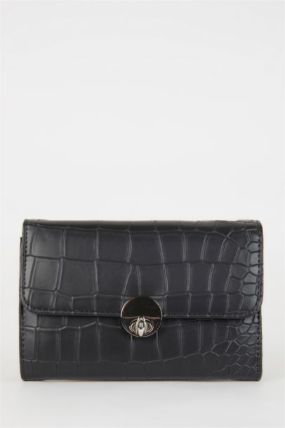Kadın Kroko Desenli Suni Deri Cüzdan
