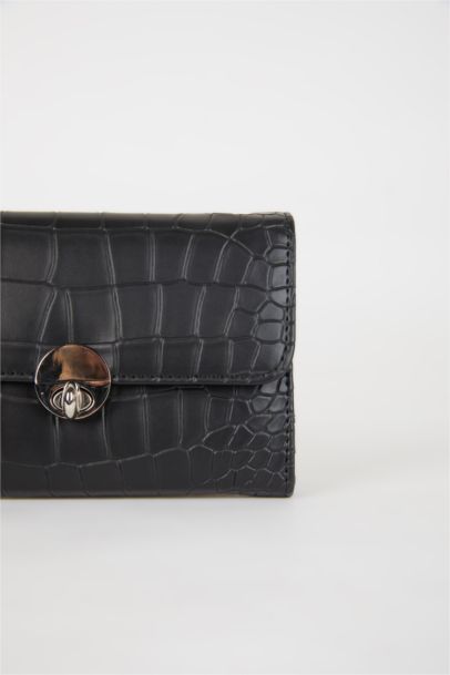 Kadın Kroko Desenli Suni Deri Cüzdan