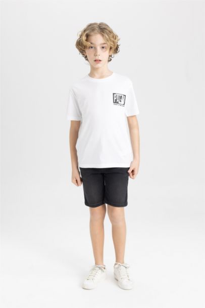 Boy Crew Neck Printed Short Sleeve T-Shirt