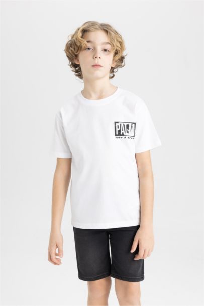 Boy Crew Neck Printed Short Sleeve T-Shirt