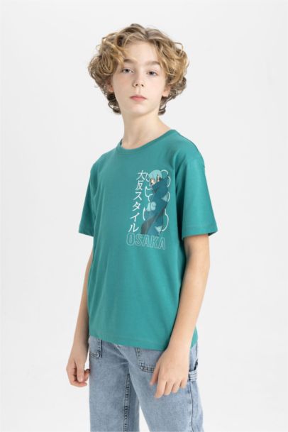 Boy Crew Neck Printed Short Sleeve T-Shirt