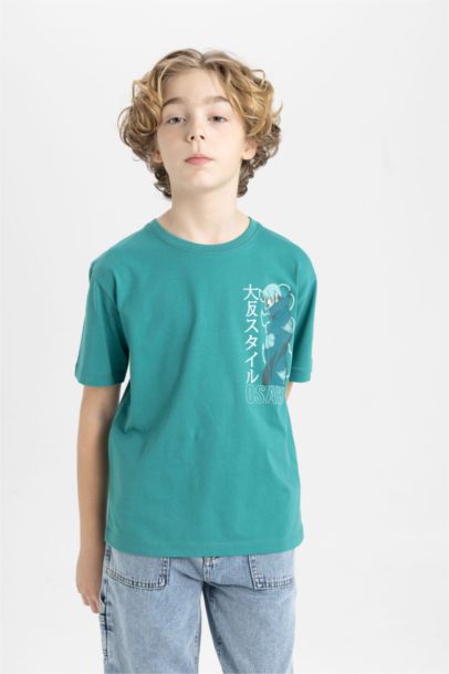 Boy Crew Neck Printed Short Sleeve T-Shirt