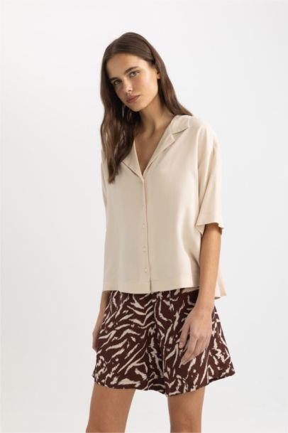 Boxy Fit Kısa Kollu Gömlek