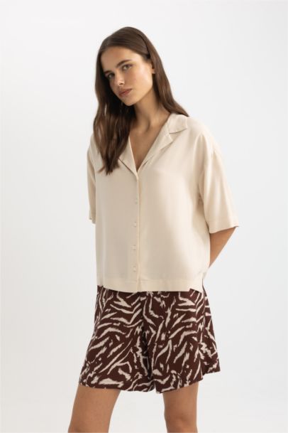 Boxy Fit Kısa Kollu Gömlek