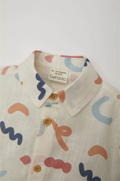 Baby Boy Flared Poplin Long Sleeve Shirt