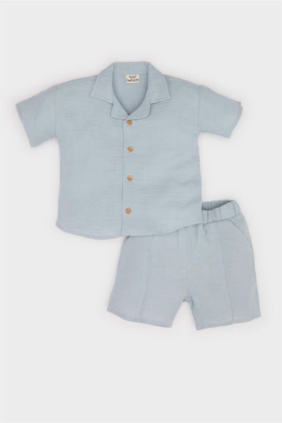 Ensemble Chemise en mousseline et short pour bébé garçon