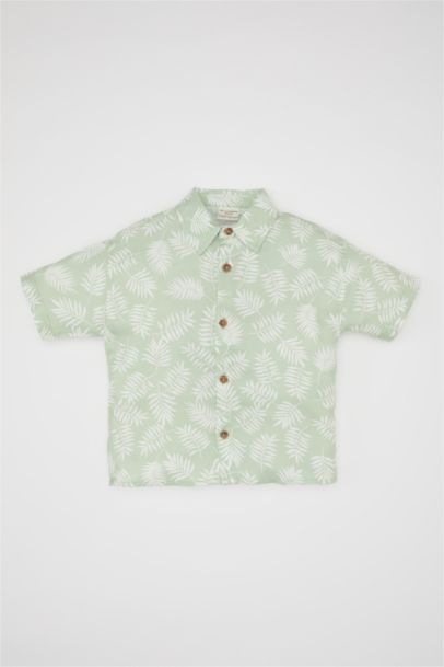 Baby Boy Patterned Short Sleeve Shirt