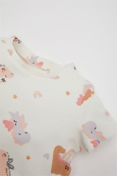 Baby Girl Dinosaur Printed 2 Piece Pajama Set