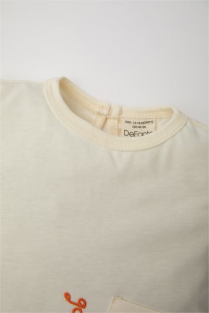 Baby Girl Embroidered Cotton 2 Piece Pajama Set