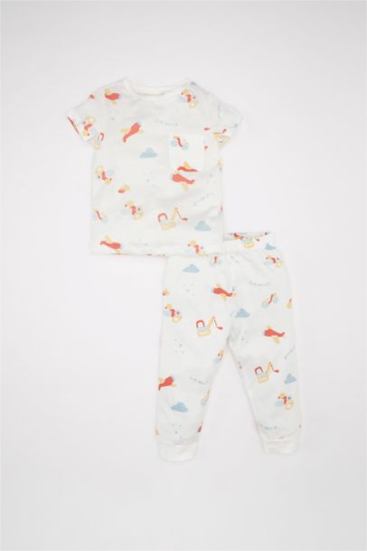Baby Boy Printed Cotton 2 Piece Pajama Set