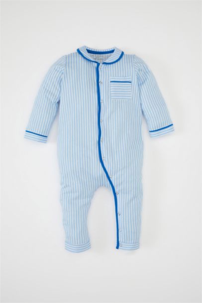 Combinaison pyjama rayée à manches longues pour bébé garçon