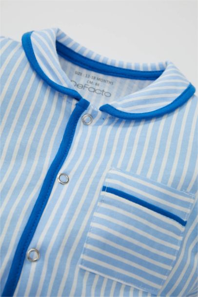 Combinaison pyjama rayée à manches longues pour bébé garçon