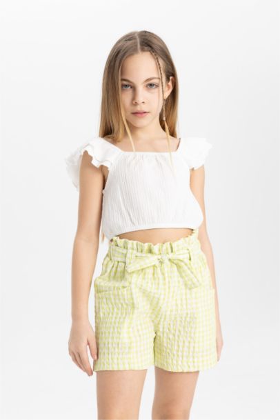 بلوزة نص ردن منقوش