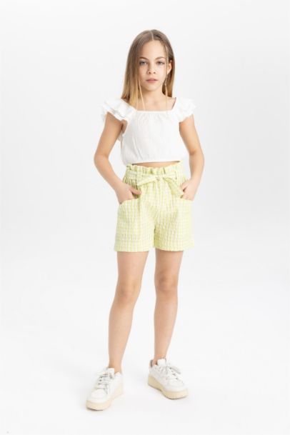 بلوزة نص ردن منقوش