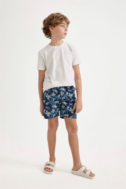 Boy Patterned Swim Shorts