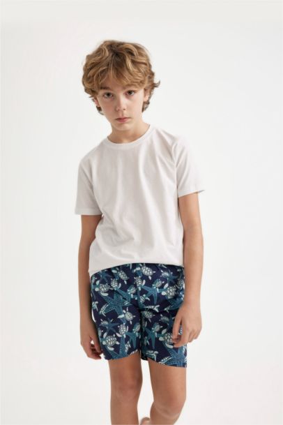 Boy Patterned Swim Shorts