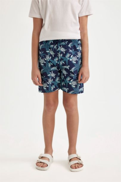 Boy Patterned Swim Shorts