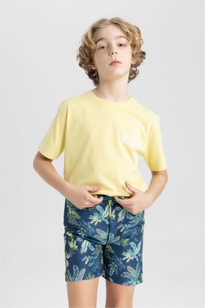 Boy Patterned Swim Shorts