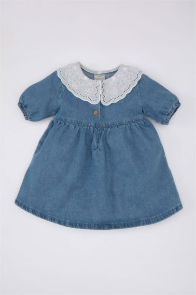 Baby Girl Short Sleeve Denim Dress