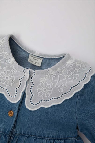 Baby Girl Short Sleeve Denim Dress