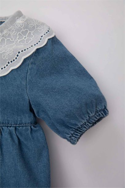 Baby Girl Short Sleeve Denim Dress