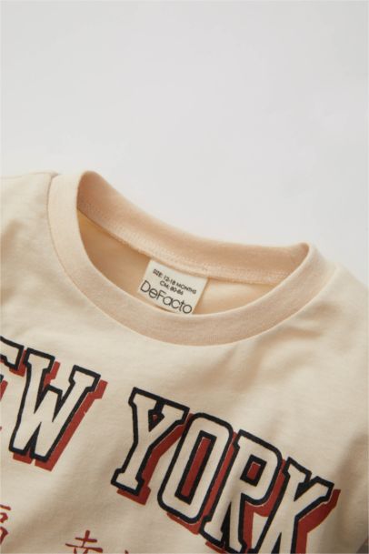 Baby Boy Crew Neck Printed Long Sleeve T-Shirt