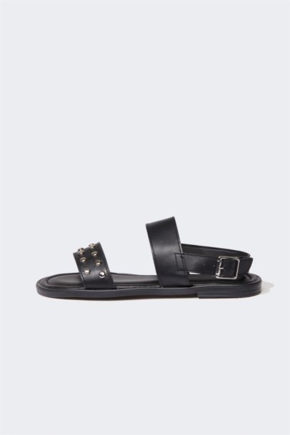 Woman Double Strap Flat Sole Sandals