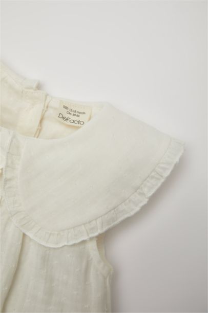 Baby Girl Big Collar Short Sleeve Shirt