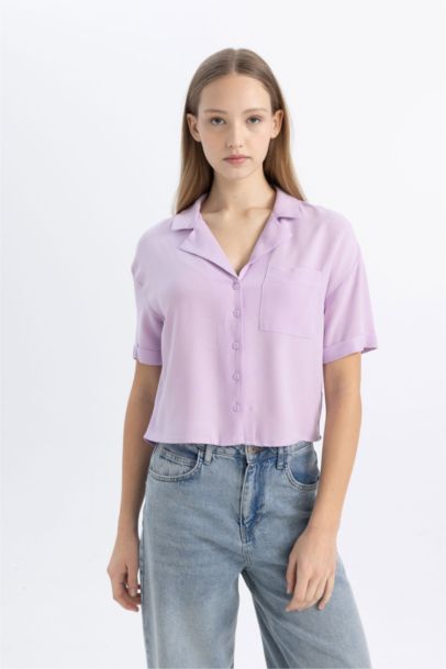 Chemise Oversize à Manches Courtes