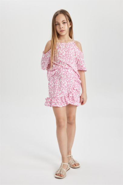 Girl Blouse Skirt 2 Piece Set