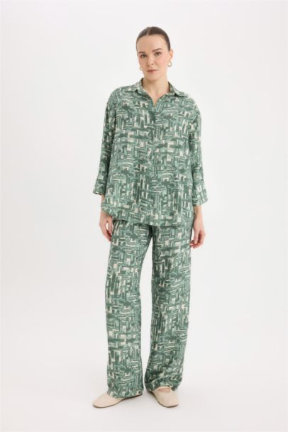 Regular Fit Shirt Collar Long Sleeve Shirt