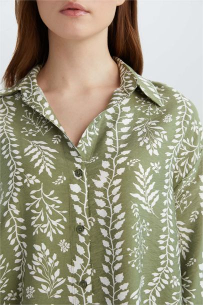 Regular Fit Shirt Collar Long Sleeve Shirt