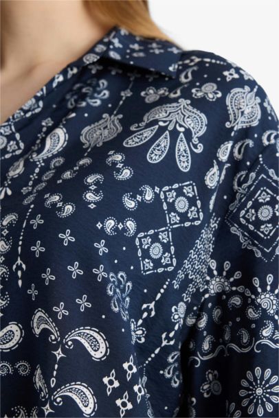 Chemise imprimée à manches longues Coupe régulière