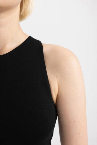 Débardeur noir Slim à col Halter