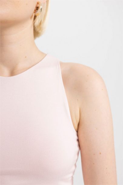 Débardeur à Coupe Slim et col Halter