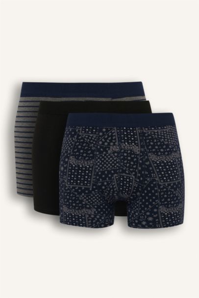 Regular Fit Paisley Patterned 3 Piece Boxers