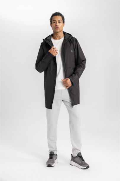 DeFactoFit Waterproof Windproof Hooded Long Raincoat