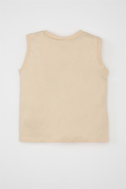 Baby Boy Crew Neck Animal Patterned Sleeveless T-Shirt