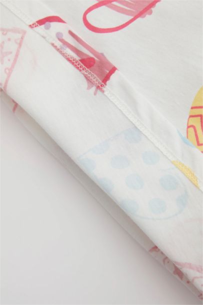 Baby Girl Heart Patterned T-Shirt Shorts 2 Piece Set