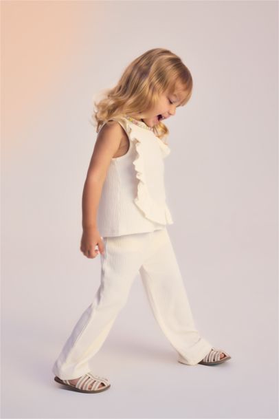 Baby Girl Blouse Wide Leg Trousers 2 Piece Set