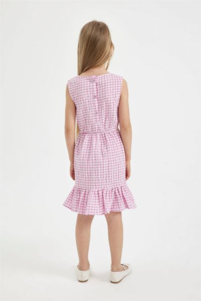 Girl Checkered Sleeveless Dress