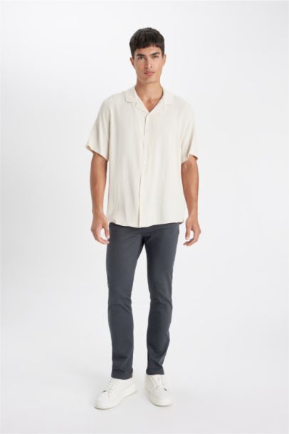 Рубашка свободного кроя с коротким рукавом