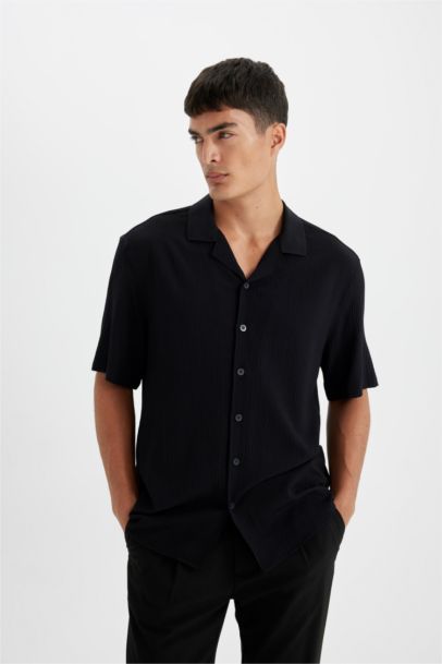 Chemise à manches courtes et col Polo avec Coupe décontractée