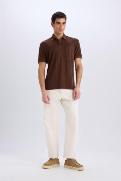 Regular Fit Short Sleeve Knitted Polo Shirt