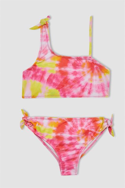 Girl Batik Patterned 2 Piece Bikini Set